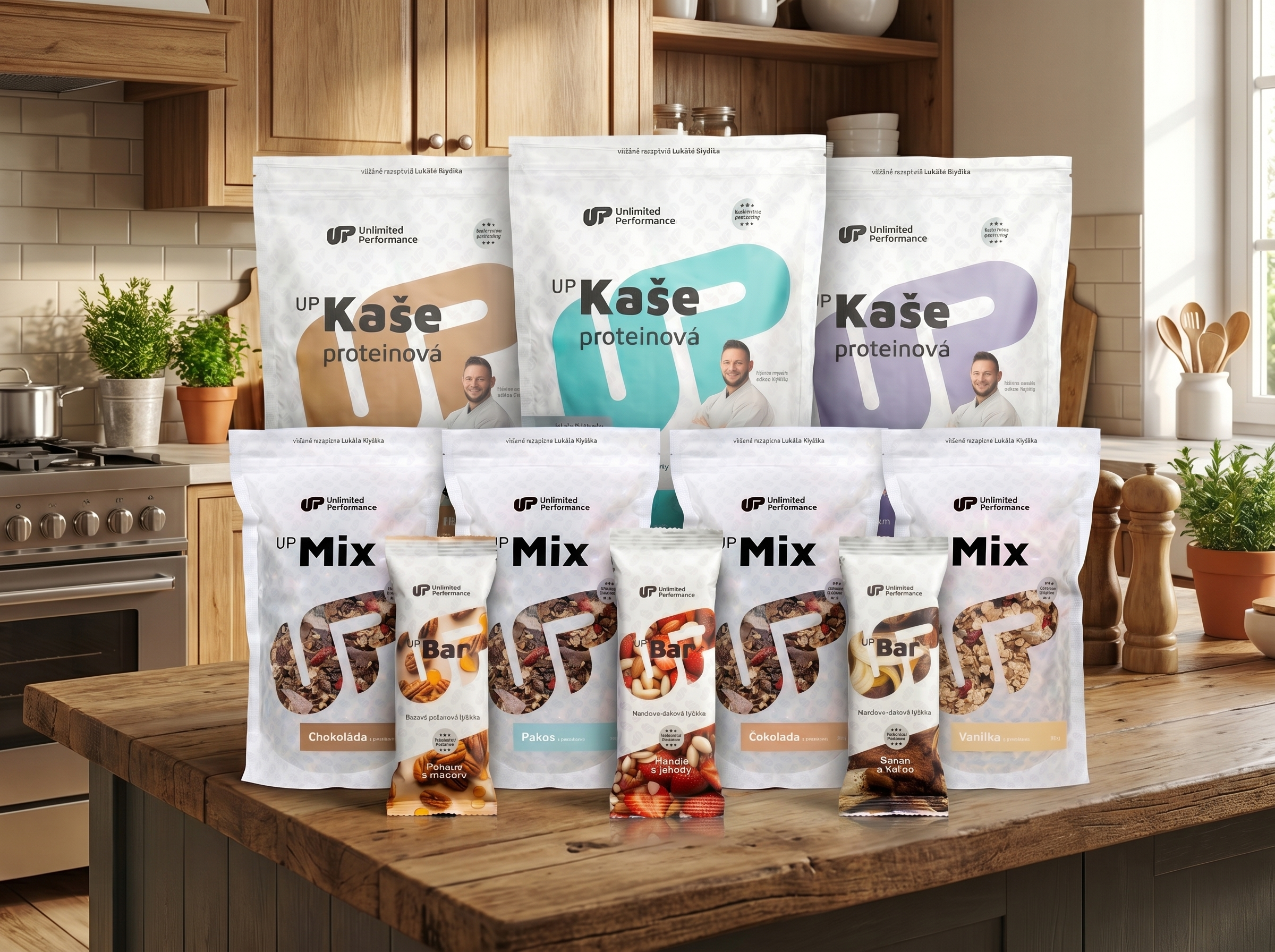 Proteinové kaše, UP Mix a UP Bar